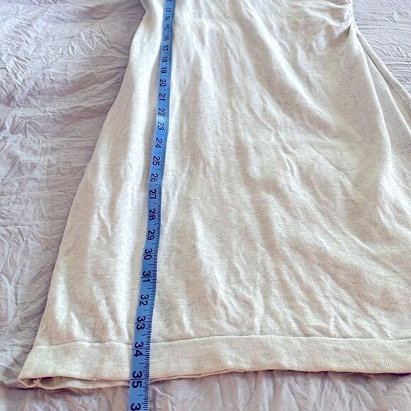 Apt. 9 Heathered Cream Gray Wrap Front Midi Dress Short Sleeve Size S - Picture 8 of 10